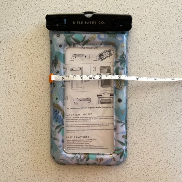 Rifle Paper Company/Case-Mate NWT Waterproof Phone Pouch, Garden Party Blue - Picture 7 of 8